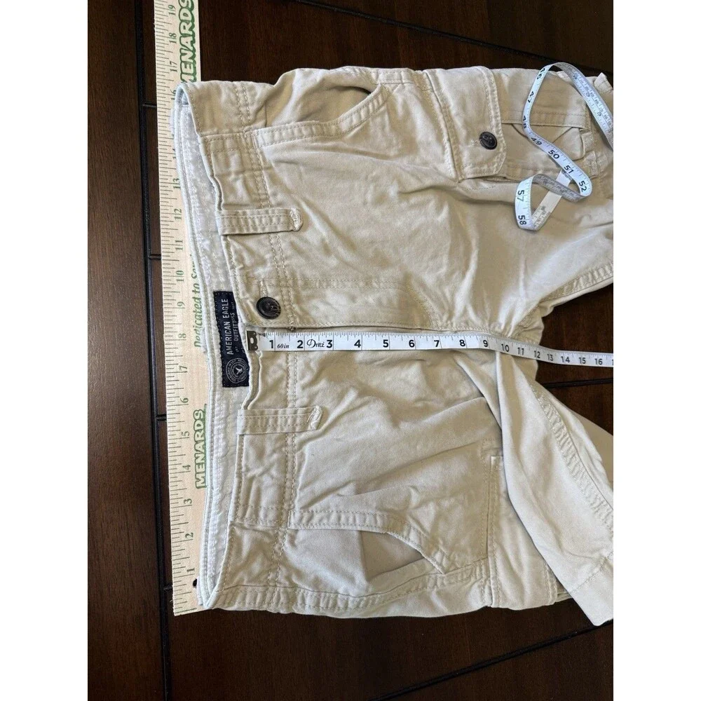 🔥American Eagle Men's Size 32 Cargo Shorts, Khaki Y2K Vintage Distressed